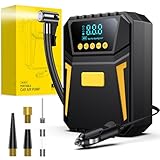 Inflador Ruedas Coche - Compresor Aire Portatil 12V DC, Compresor Aire Coche 150PSI con Linterna