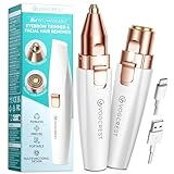 VG VOGCREST Recortadora facial de cejas: depilación facial recargable 2 en 1 y afeitadora de cejas