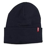 Levi's Slouchy Red Tab Beanie, Gorro de Punto Unisex adulto, Azul (Navy Blue), Talla Única