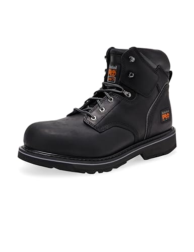 Timberland Botas para hombre Pit Boss Construction, color negro