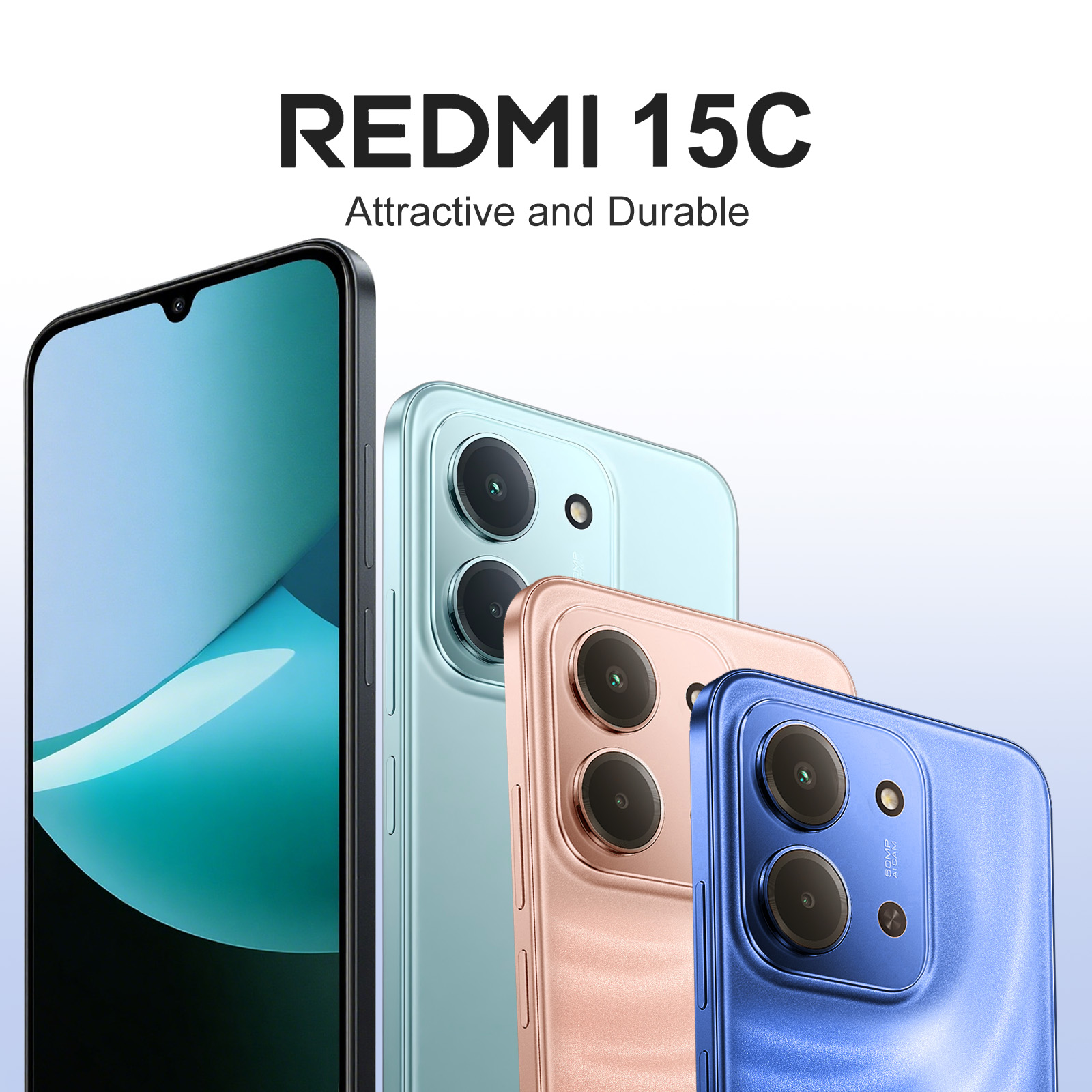 Redmi 15C 4G cámara Dual de 50MP con AI, batería de 6000mAh, carga rápida de 33W