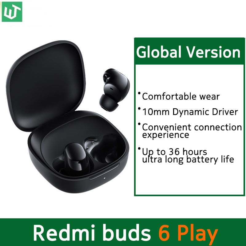 Redmi Buds 6 Play con 36 horas, Reducción dinámica de ruido con Al, llamadas claras y Bluetooth 5.4