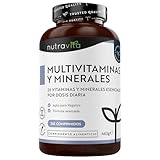Nutravita Multivitaminas y Minerales- 365 Comprimidos Veganos - Complejo Vitamínico de 26 Activos