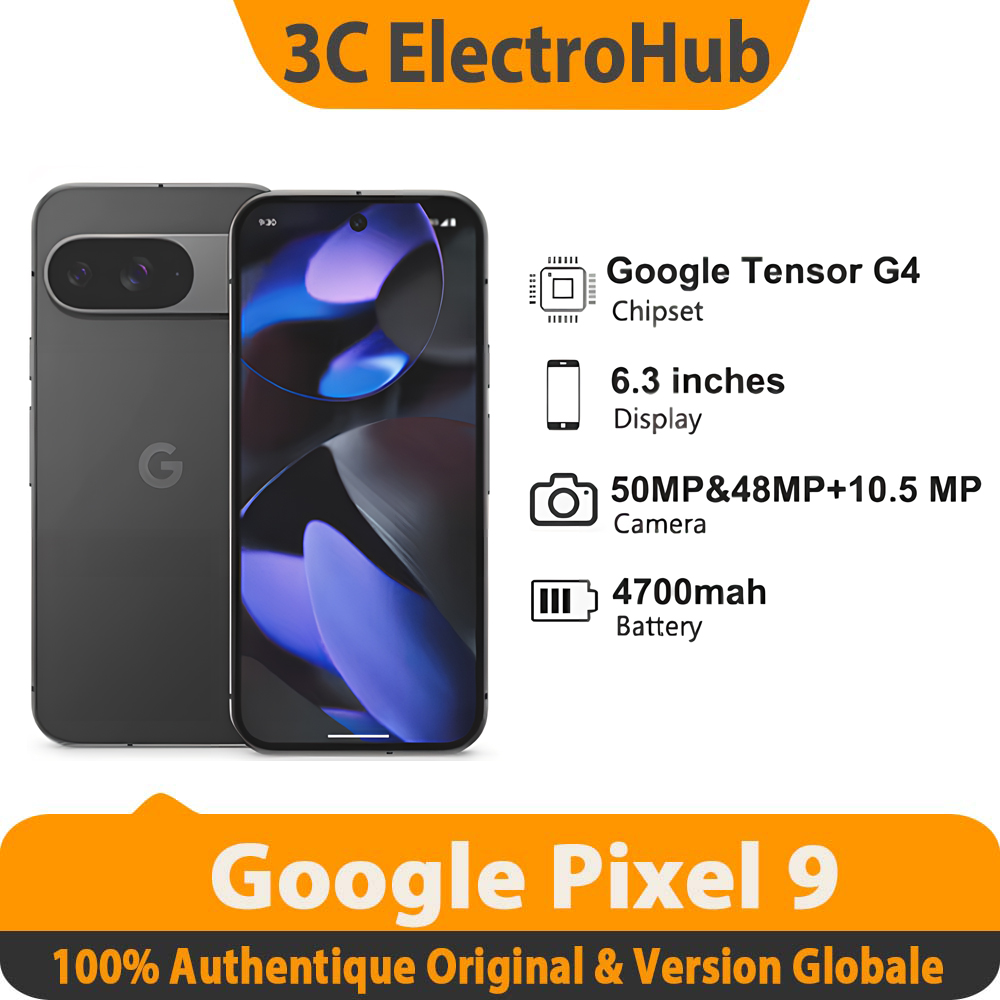 Google Pixel 9, 6,3 pulgadas, Google tsor G4, 4700 mAh, OLED, 120 Hz, RAM12 G, ROM 128G