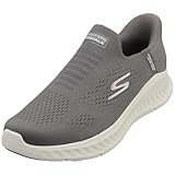 Skechers Go Walk Now Sauntered - Tenis para Hombre, Tela sintética de Color carbón