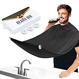 Delantal de para Barba, Impermeable Capa de Afeitado, Recoge pelos Tras el Afeitado