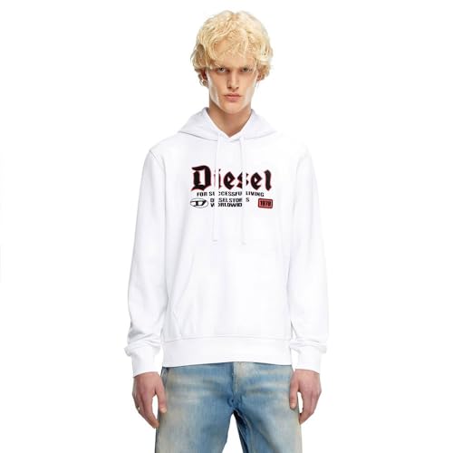 DIESEL, S-GINN-HOOD-K45 Sweat-Shirt, Bright White