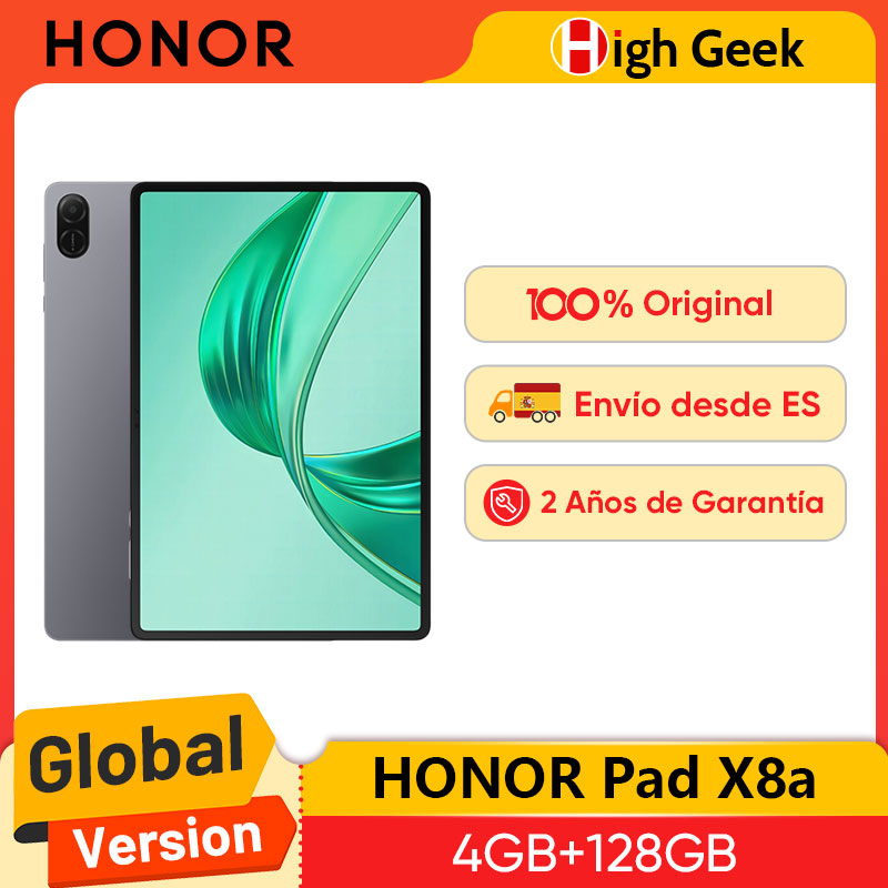 HONOR Pad X8a con 11" de Alta Frecuencia de Refresco, Confort Ocular, Batería 8300mAh, 4 altavoces