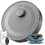 LEFANT Robot Aspirador y Fregasuelos con dToF Navegación Láser y App M2, 6000 Pa, 160 min