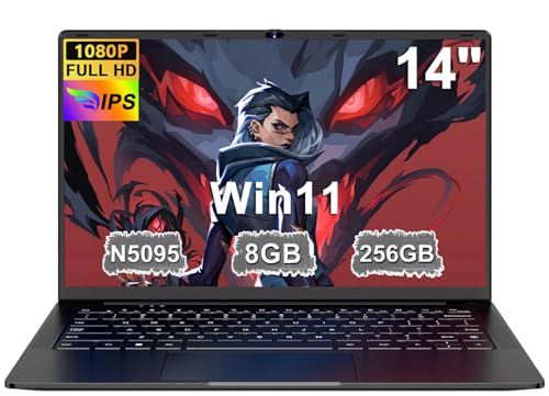 Ordenador Portátil 14 Pulgadas Celeron N5095 Upto 2,9 GHz Portatiles 8GB RAM 256GB SSD TF 1TB