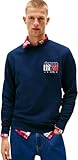 Tommy Jeans Sudadera Hombre Flag Crew con Cuello Redondo