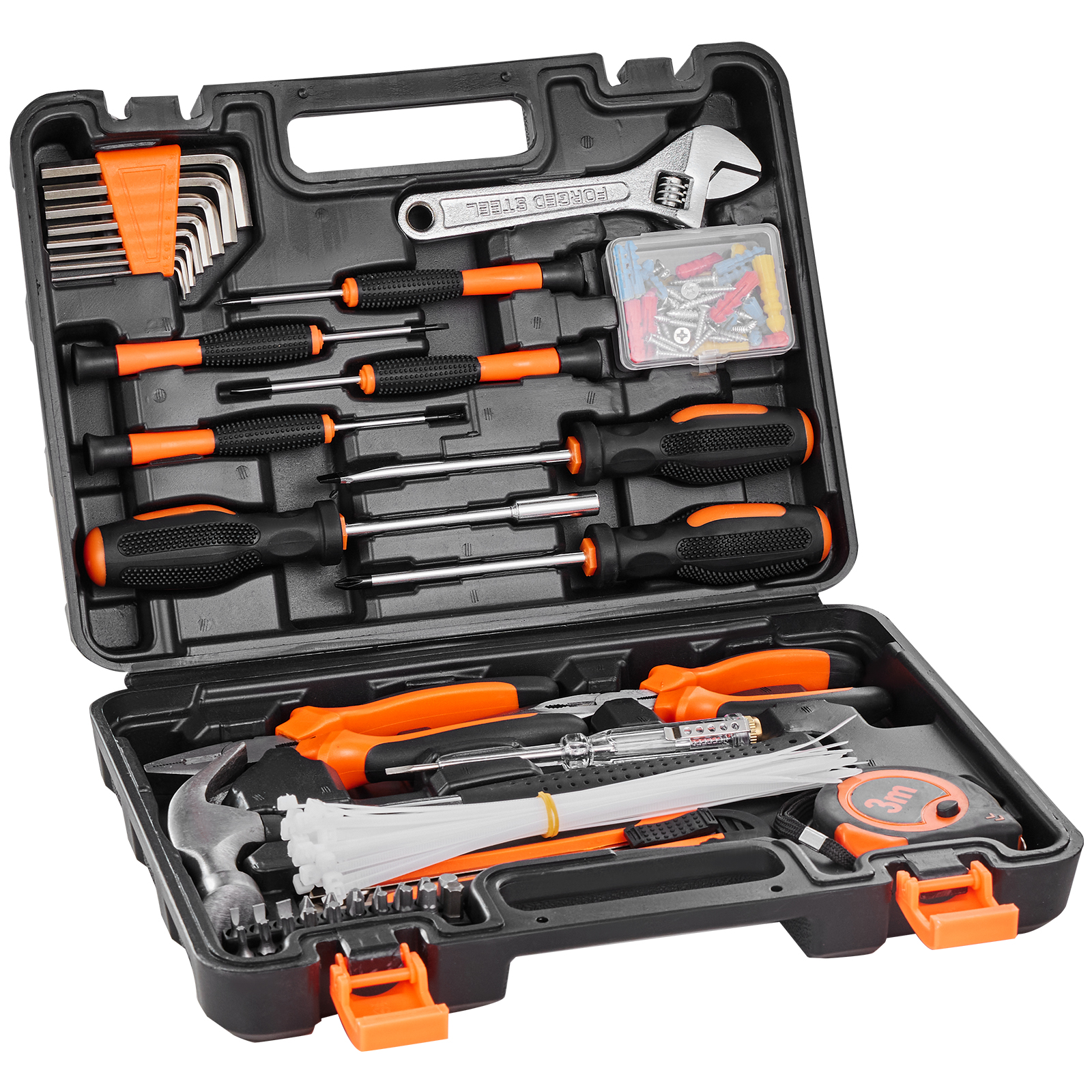 Kit de herramientas SucceBuy, para el hogar, bricolaje y reparación de automóviles con estuche