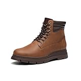 Bruno Marc Botas Moto Botas Chukka Vestir Invierno con Cremallera y Suela Antideslizante