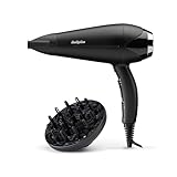 BaByliss Secador de Pelo Turbo Smooth - Difusor grande, Tecnología iónica antiencrespamiento