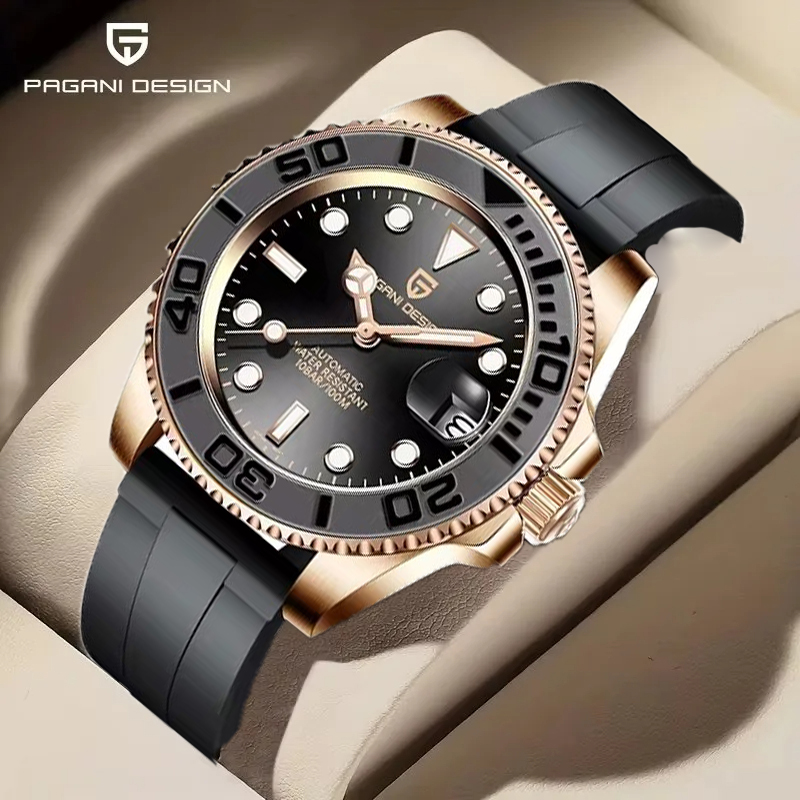 Reloj Pagani Design V3 40MM mecánico, automático, de zafiro, impermeable y acero inoxidable