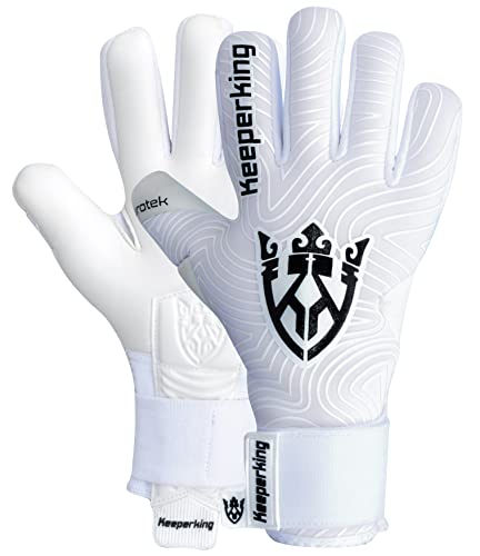 Keeperking Guantes de Portero para Adultos, Guantes de fútbol para Hombre, Costura Interior