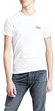 Levi's 2-Pack Crewneck Graphic Tee, Camiseta, Hombre, White/Mid Tone Grey Heather