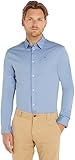 Tommy Jeans Tjm Original Stretch Shirt Dm0dm04405 Camisa, Azul (Lavender Lustre)