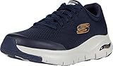 Skechers 232040 Hombre Zapatillas, Azul (Navy Textile/Synthetic/Trim Nvy), 44 EU