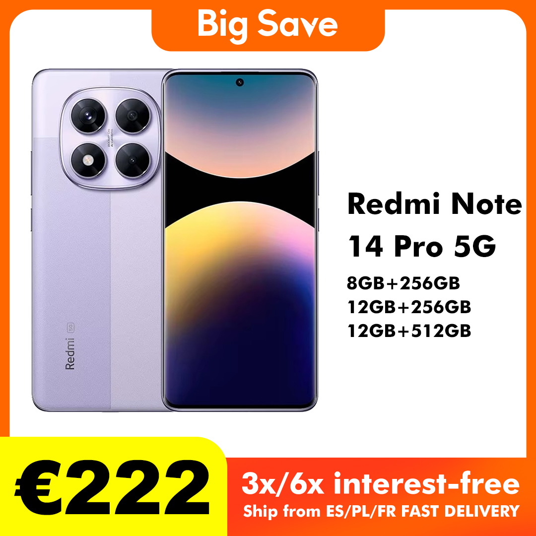 Redmi Note 14 Pro, 8GB/256GB, NFC, cámara de 200 megapíxeles, 2 Tarjetas SIM, batería 5100mAh