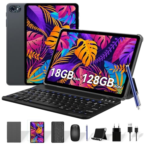 TABWEE Tablet con Teclado y Lápiz - 18GB RAM+ 128GB ROM
