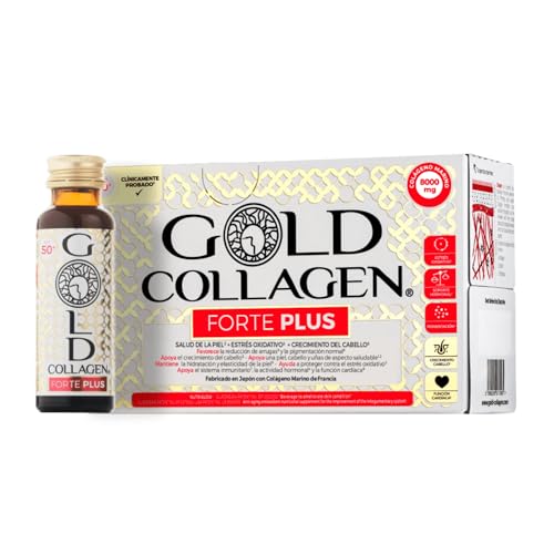 GOLD COLLAGEN New Forte Plus - Complemento con 8g de Colágeno Marino Hidrolizado y Biotina