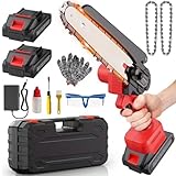 Mini Motosierra Bateria Mano Sierra - Minimotosierras 6 Pulgadas Pequeñas Portátil Inalámbrica