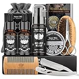Kit Barba para Hombre, Kit Cuidado Barba Completo, Cumpleaños Navidad Set Regalos para