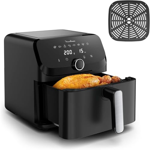 Moulinex Easy Fry Mega, Freidora de aire XL 7,5 L, 8 Programas automáticos, Diseño Compacto,