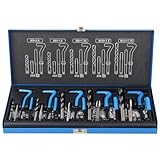 DAYUAN Juego de Reparación de Roscas Kit Helicoil 131 Piezas M5 M6 M8 M10 M12