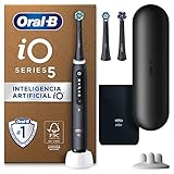 Oral-B iO 5N Cepillo de Dientes Eléctrico con Mango Recargable, 3 Cabezales y Estuche De Viaje
