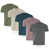 FM London Camiseta Paquete de 3/5 para Hombre - Camisetas de Peso Premium con diseño