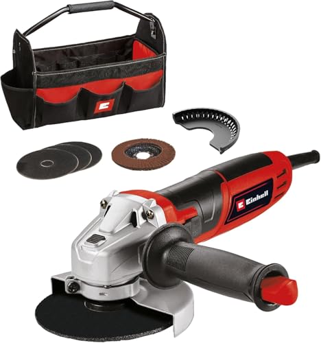 Einhell Amoladora angular TC-AG 125/850 Kit (850 W, 12.000 rpm, profundidad de corte 28 mm)