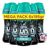 Lenor UNstoppables Perlas de Perfume para la Ropa, 96 Lavados (6 x 195g)