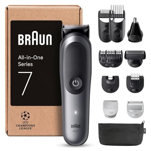 Braun Recortadora Todo En Uno Series 7 AIO7545, Kit De Styling 12en1 Para Barba, Pelo