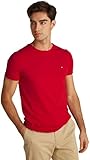 Tommy Hilfiger Camiseta de Manga Corta Hombre Stretch Slim Fit tee Cuello Redondo