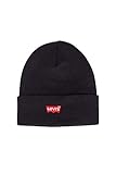 Levi's Red Batwing Embroidered Beanie, Gorro de Punto Hombre, Negro (Regular Black)