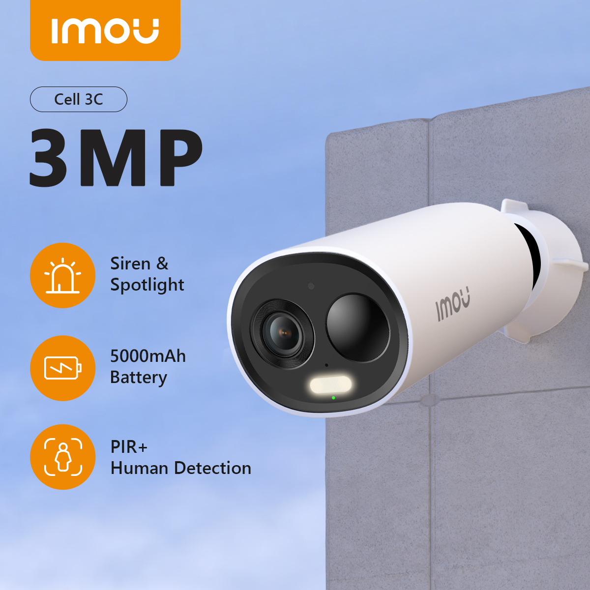 IMOU Cell 3C 3MP cámara de seguridad alimentada por batería