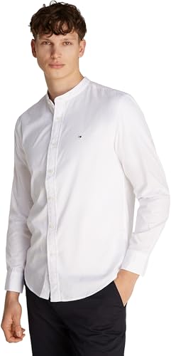 Camisa Tommy Hilfiger Flex Poplin Solid Mao Regular Fit