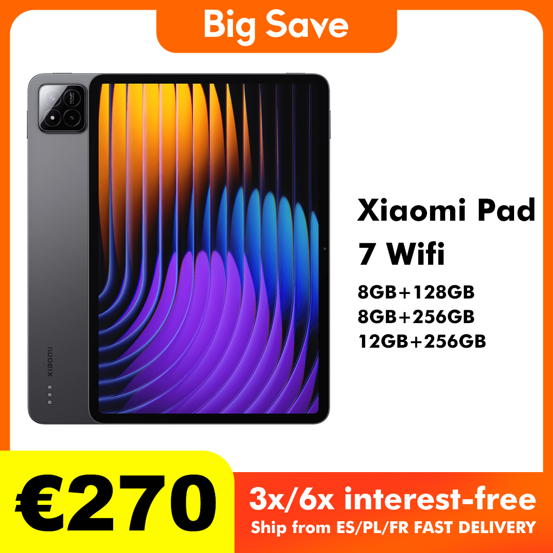 Xiaomi Pad 7 con Snapdragon 7+ Gen 3, batería de 8850mAh, Cámara 13MP, Pantalla de 11,2 "3,2 K 144Hz