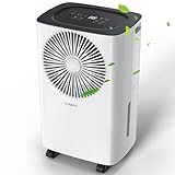 CONOPU Deshumidificador 12L/día, Drenaje Continuo, Deshumidificación Automática, Modo de Sueño