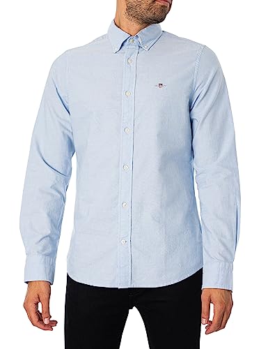 Camisa GANT Oxford Slim para Hombre, color Azul Claro
