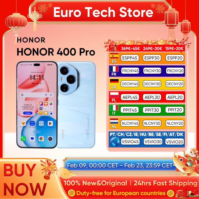 HONOR 400 Pro, Pantalla AMOLED de 6.7″, Snapdragon 8 Gen 3, Lente Ultra HD con IA de 200MP, 6000mAh