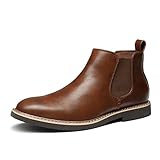 Bruno Marc Botas Chelsea para hombre, botines, botas de montar, marrón