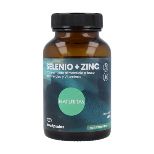 Selenio + Zinc 60 Cápsulas Naturitas Essentials Mantiene la piel y el cabello en buenas condiciones