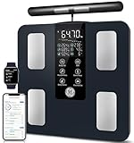 GE Báscula Impedancímetro 8 Electrodos, Inteligente Bascula Grasa Corporal y Muscular IMC 27 Medidas