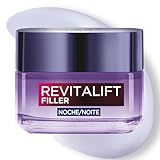 L'Oréal Paris Revitalift Filler Crema de Noche Revitalizante, Antiarrugas y Volumen, Anti-edad