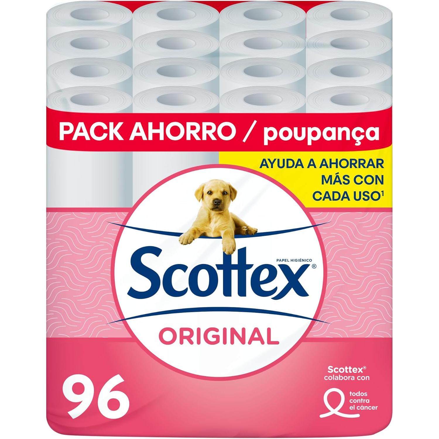 Scottex Papel Higiénico Original 96 Rollos (6 x 16)