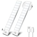 OUILA Luz LED Armario Magnética Sensor Movimiento Recargable 2 Piezas