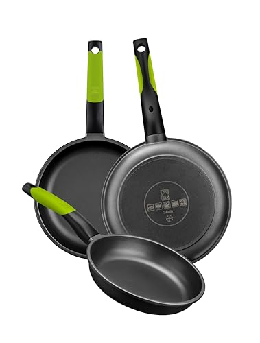 BRA Prior Set de 3 Sartenes, 18-22-26 cm